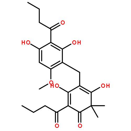 2,5-Cyclohexadien-1-one,2-[[2,4-dihydroxy-6-methoxy-3-(1-oxobutyl)phenyl]methyl]-3,5-dihydroxy-4,4-dimethyl-6-(1-oxobutyl)-