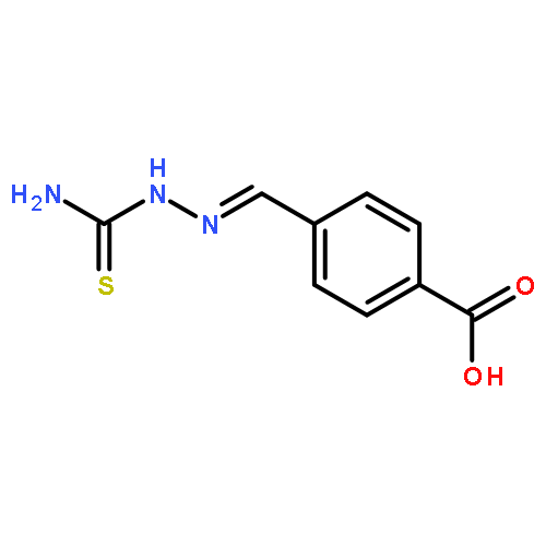 Benzoic acid, 4-[[(aminothioxomethyl)hydrazono]methyl]-