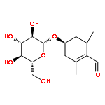 1-Cyclohexene-1-carboxaldehyde,4-(b-D-glucopyranosyloxy)-2,6,6-trimethyl-,(4R)-