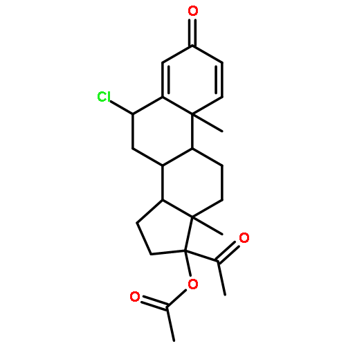 Pregna-1,4-diene-3,20-dione,17-(acetyloxy)-6-chloro-, (6a)-