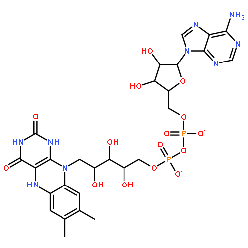 Riboflavin5'-(trihydrogen diphosphate), 1,5-dihydro-, P'®5'-ester with adenosine