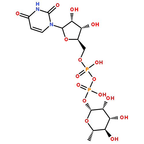 Uridine 5'-(trihydrogendiphosphate), P'-(6-deoxy-b-L-mannopyranosyl) ester