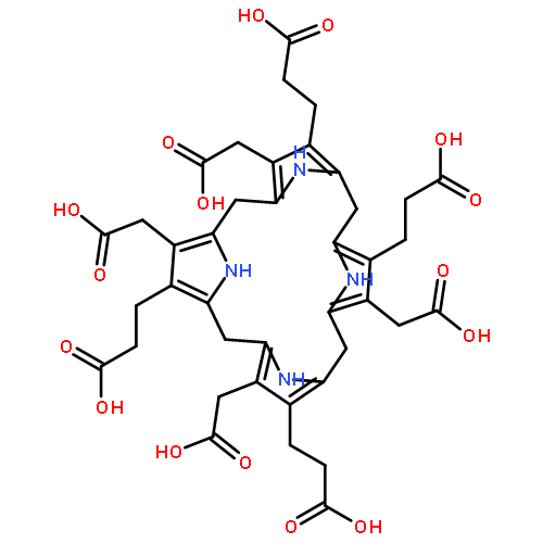 21H,23H-Porphine-2,7,12,18-tetrapropanoicacid, 3,8,13,17-tetrakis(carboxymethyl)-5,10,15,20,22,24-hexahydro-