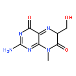 4,7(3H,8H)-Pteridinedione,2-amino-6-(hydroxymethyl)-8-methyl-