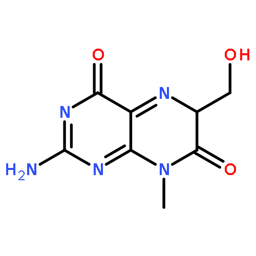 4,7(3H,8H)-Pteridinedione,2-amino-6-(hydroxymethyl)-8-methyl-