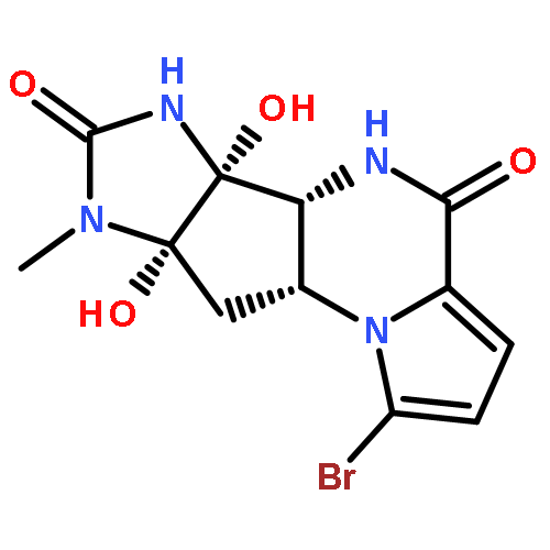 Imidazo[4',5':4,5]cyclopenta[1,2-e]pyrrolo[1,2-a]pyrazine-4,7-dione,1-bromo-5,5a,5b,6,8,8a,9,9a-octahydro-5b,8a-dihydroxy-8-methyl-,(5aR,5bR,8aS,9aR)-