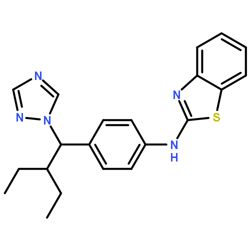 N-(4-(2-Ethyl-1-(1H-1,2,4-triazol-1-yl)butyl)phenyl)benzo[d]thiazol-2-amine