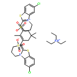 3-[5-chloro-2-[(E)-[3-[(Z)-[5-chloro-3-(3-sulfonatopropyl)-1,3-benzothiazol-2-ylidene]methyl]-2,5,5-trimethyl-cyclohex-2-en-1-ylidene]methyl]-1,3-benzothiazol-3-ium-3-yl]propane-1-sulfonate; triethylammonium