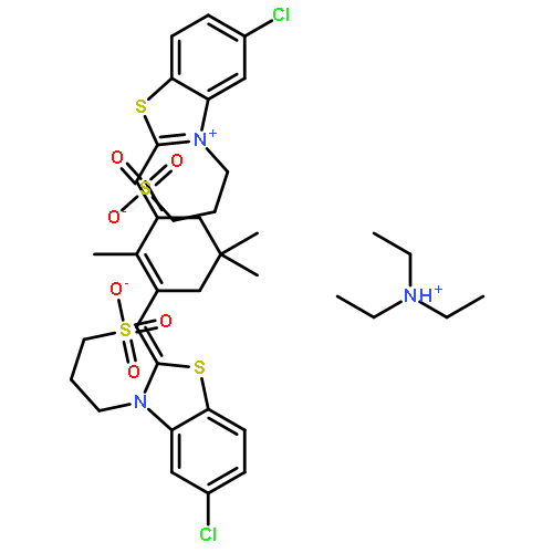 3-[5-chloro-2-[(E)-[3-[(Z)-[5-chloro-3-(3-sulfonatopropyl)-1,3-benzothiazol-2-ylidene]methyl]-2,5,5-trimethyl-cyclohex-2-en-1-ylidene]methyl]-1,3-benzothiazol-3-ium-3-yl]propane-1-sulfonate; triethylammonium