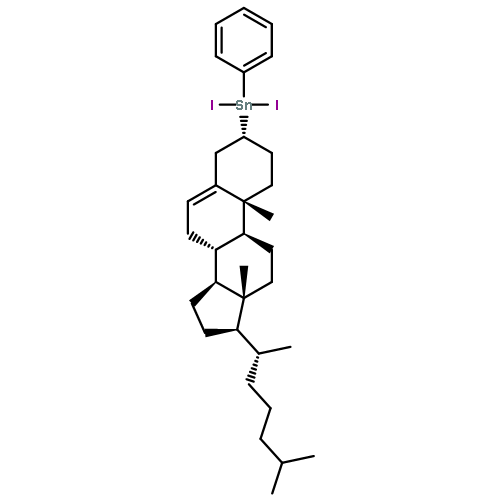 Stannane, [(3a)-cholest-5-en-3-yl]diiodophenyl-