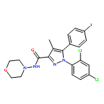 1H-Pyrazole-3-carboxamide,1-(2,4-dichlorophenyl)-5-(4-iodophenyl)-4-methyl-N-4-morpholinyl-