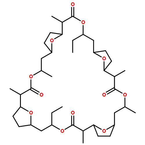 (1R,2R,5R,7R,10S,11S,14S,16S,19R,20R,23R,25R,28S,29S,32S,34S)-5,23-diethyl-2,11,14,20,29,32-hexamethyl-4,13,22,31,37,38,39,40-octaoxapentacyclo[32.2.1.1~7,10~.1~16,19~.1~25,28~]tetracontane-3,12,21,30-tetrone