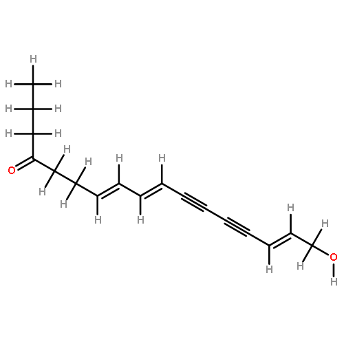 17-Hydroxy-heptadeca-7t,9t,15t-trien-11,13-diin-4-on