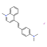 Quinolinium,4-[2-[4-(dimethylamino)phenyl]ethenyl]-1-methyl-, iodide (1:1)