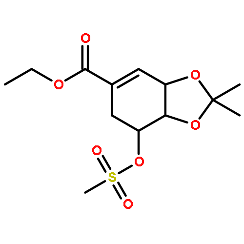 ethyl (3aR,7R,7aR)-2,2-dimethyl-7-[(methylsulfonyl)oxy]-3a,6,7,7a-tetrahydro-1,3-benzodioxole-5-carboxylate