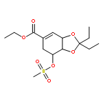 ethyl (3aR,7R,7aR)-2,2-diethyl-7-[(methylsulfonyl)oxy]-3a,6,7,7a-tetrahydro-1,3-benzodioxole-5-carboxylate