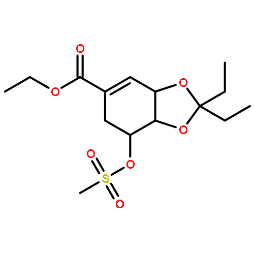 ethyl (3aR,7R,7aR)-2,2-diethyl-7-[(methylsulfonyl)oxy]-3a,6,7,7a-tetrahydro-1,3-benzodioxole-5-carboxylate