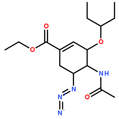 1-Cyclohexene-1-carboxylic acid,
4-(acetylamino)-5-azido-3-(1-ethylpropoxy)-, ethyl ester, (3R,4R,5S)-