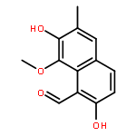 1-Naphthalenecarboxaldehyde, 2,7-dihydroxy-8-methoxy-6-methyl-