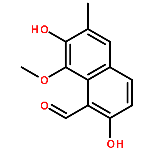 1-Naphthalenecarboxaldehyde, 2,7-dihydroxy-8-methoxy-6-methyl-