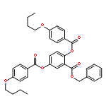 Benzoic acid, 2,5-bis[(4-butoxybenzoyl)oxy]-, phenylmethyl ester