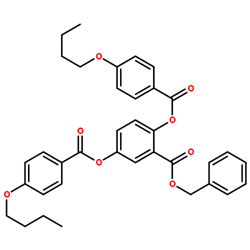 Benzoic acid, 2,5-bis[(4-butoxybenzoyl)oxy]-, phenylmethyl ester