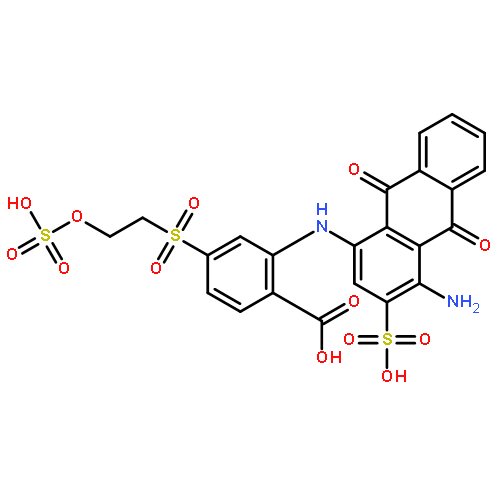 2-[(4-amino-9,10-dioxo-3-sulfo-9,10-dihydroanthracen-1-yl)amino]-4-{[2-(sulfooxy)ethyl]sulfonyl}benzoic acid