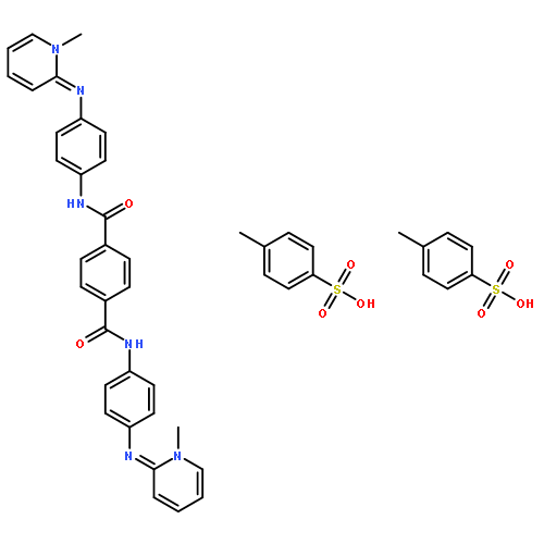 N,N'-bis(4-{[(2E)-1-methylpyridin-2(1H)-ylidene]amino}phenyl)benzene-1,4-dicarboxamide 4-methylbenzenesulfonate (1:2)