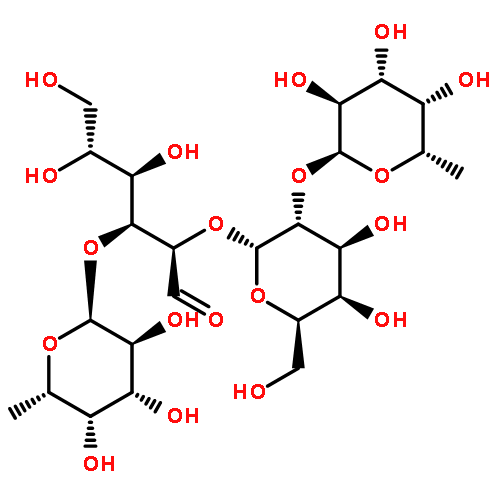 D-Glucose, O-6-deoxy-a-L-galactopyranosyl-(1®3)-O-[O-6-deoxy-a-L-galactopyranosyl-(1®2)-b-D-galactopyranosyl-(1®4)]-