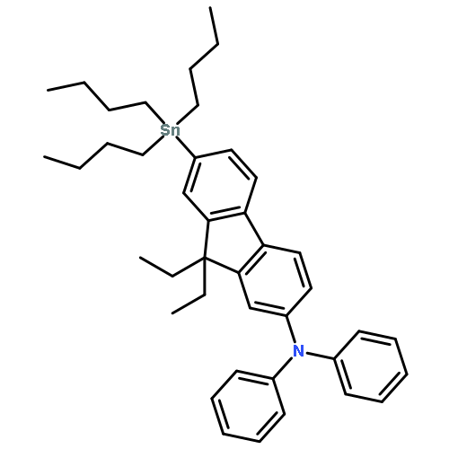 9H-Fluoren-2-amine, 9,9-diethyl-N,N-diphenyl-7-(tributylstannyl)-