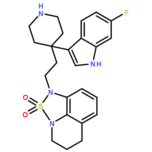 1-[2-[4-(6-Fluoro-1H-indol-3-yl)-1,2,3,6-tetrahydropyridin-4-yl]ethyl]-5,6-dihydro-1H,4H-[1,2,5]thiadiazolo[4,3,2-ij]quinoline 2,2-dioxide