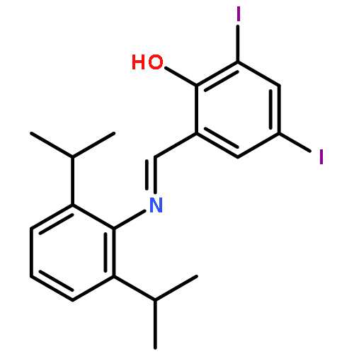 PHENOL, 2-[[[2,6-BIS(1-METHYLETHYL)PHENYL]IMINO]METHYL]-4,6-DIIODO-