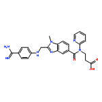 3-[[2-[[(4-carbamimidoylphenyl)amino]methyl]-1-methyl-benzoimidazole-5-carbonyl]-pyridin-2-yl-amino]propanoic acid