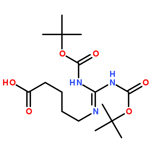 Pentanoic acid,5-[[bis[[(1,1-dimethylethoxy)carbonyl]amino]methylene]amino]-