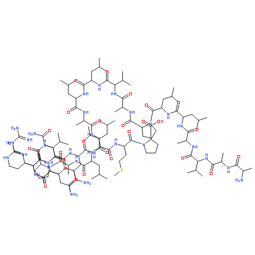 L-Proline,L-alanyl-L-alanyl-L-valyl-L-alanyl-L-leucyl-L-leucyl-L-prolyl-L-alanyl-L-valyl-L-leucyl-L-leucyl-L-alanyl-L-leucyl-L-leucyl-L-alanyl-L-prolyl-L-valyl-L-glutaminyl-L-arginyl-L-lysyl-L-arginyl-L-glutaminyl-L-lysyl-L-leucyl-L-methionyl-