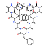 Cyclo(N-methyl-D-alanyl-L-phenylalanyl-N-methyl-D-alanyl-L-phenylalanyl-
N-methyl-D-alanyl-L-phenylalanyl-N-methyl-D-alanyl-L-phenylalanyl-N-met
hyl-D-alanyl-L-phenylalanyl)