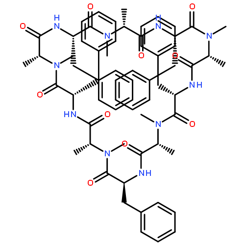 Cyclo(N-methyl-D-alanyl-L-phenylalanyl-N-methyl-D-alanyl-L-phenylalanyl-
N-methyl-D-alanyl-L-phenylalanyl-N-methyl-D-alanyl-L-phenylalanyl-N-met
hyl-D-alanyl-L-phenylalanyl)