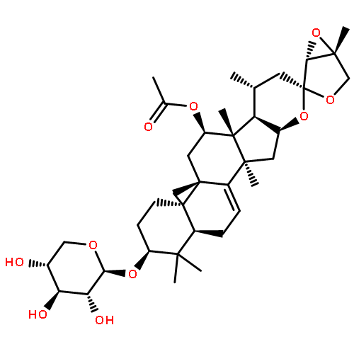 b-D-Xylopyranoside, (3b,12b,16b,23S,24R,25R)-12-(acetyloxy)-16,23:23,26:24,25-triepoxy-9,19-cyclolanost-7-en-3-yl