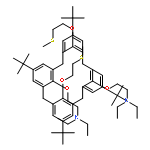 2,2'-[{5,11,17,23-tetra-tert-butyl-26,28-bis[2-(methylsulfanyl)ethoxy]pentacyclo[19.3.1.1~3,7~.1~9,13~.1~15,19~]octacosa-1(25),3(28),4,6,9(27),10,12,15(26),16,18,21,23-dodecaene-25,27-diyl}bis(oxy)]bis(N,N-diethylethanamine)