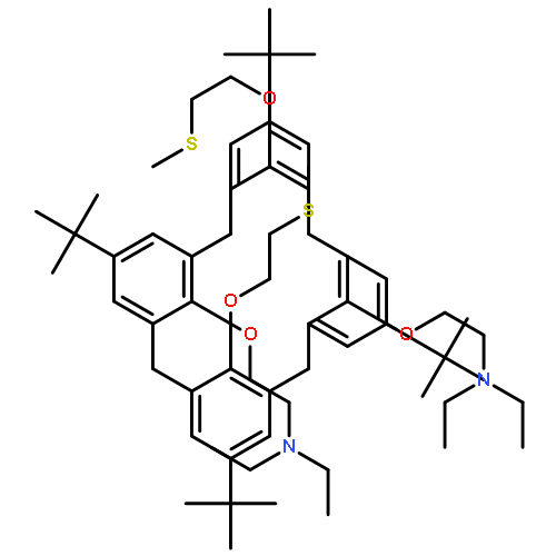 2,2'-[{5,11,17,23-tetra-tert-butyl-26,28-bis[2-(methylsulfanyl)ethoxy]pentacyclo[19.3.1.1~3,7~.1~9,13~.1~15,19~]octacosa-1(25),3(28),4,6,9(27),10,12,15(26),16,18,21,23-dodecaene-25,27-diyl}bis(oxy)]bis(N,N-diethylethanamine)