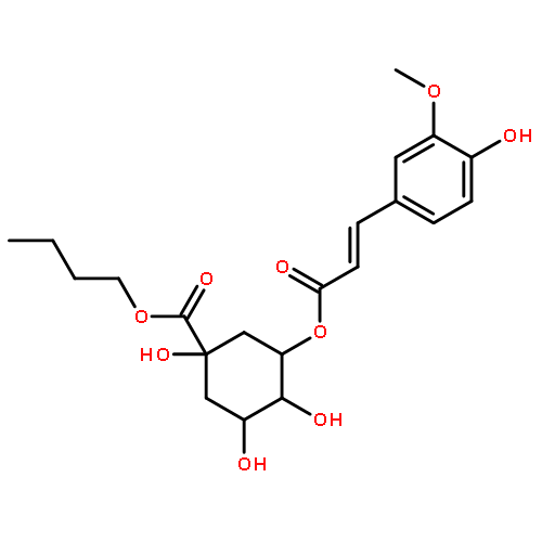 butyl (1S,3R,4R,5R)-1,3,4-trihydroxy-5-{[(2E)-3-(4-hydroxy-3-methoxyphenyl)prop-2-enoyl]oxy}cyclohexanecarboxylate