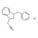 1H-Benzimidazolium, 1-(cyanomethyl)-3-(phenylmethyl)-, bromide