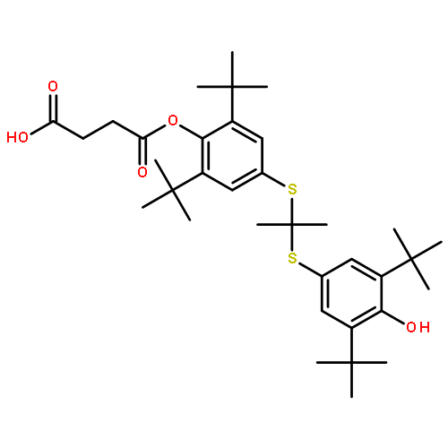 Butanedioic acid,1-[4-[[1-[[3,5-bis(1,1-dimethylethyl)-4-hydroxyphenyl]thio]-1-methylethyl]thio]-2,6-bis(1,1-dimethylethyl)phenyl]ester