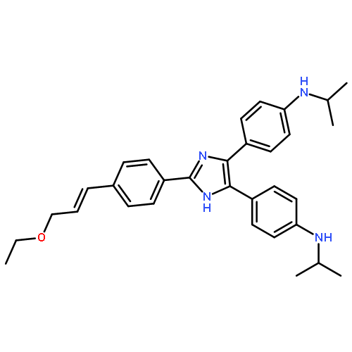 4-[2-[4-[(E)-3-ethoxyprop-1-enyl]phenyl]-5-[4-(propan-2-ylamino)phenyl]-3H-imidazol-4-yl]-N-propan-2-yl-aniline