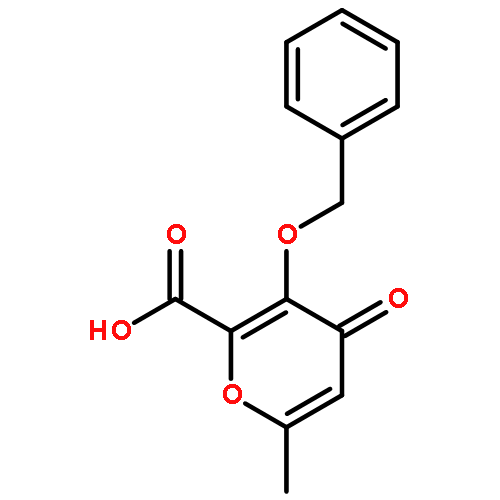 4H-Pyran-2-carboxylic acid, 6-methyl-4-oxo-3-(phenylmethoxy)-