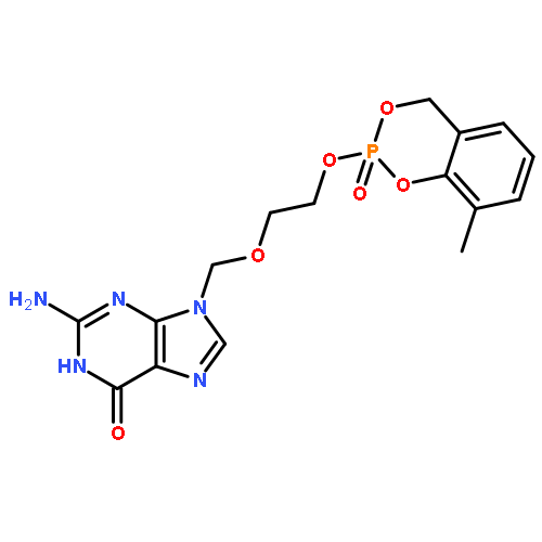 2-Amino-9-[2-(8-methyl-2-oxo-4H-1,3,2-benzodioxaphosphinin-2-yloxy)ethoxymethyl]-1,9-dihydro-6H-purin-6-one