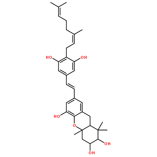 (2S,3R,4aR,9aR)-7-[(E)-2-{4-[(2E)-3,7-dimethylocta-2,6-dien-1-yl]-3,5-dihydroxyphenyl}ethenyl]-1,1,4a-trimethyl-2,3,4,4a,9,9a-hexahydro-1H-xanthene-2,3,5-triol