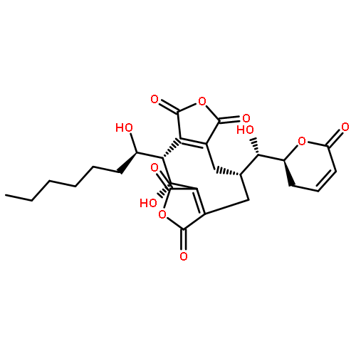 1H-Cyclonona[1,2-c:5,6-c']difuran-1,3,6,8(4H)-tetrone,10-[(R)-[(2R)-3,6-dihydro-6-oxo-2H-pyran-2-yl]hydroxymethyl]-5,9,10,11-tetrahydro-4-hydroxy-5-[(1S)-1-hydroxyheptyl]-,(4S,5R,10R)-rel-(+)-