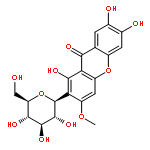 9H-Xanthen-9-one, 2-b-D-glucopyranosyl-1,6,7-trihydroxy-3-methoxy-