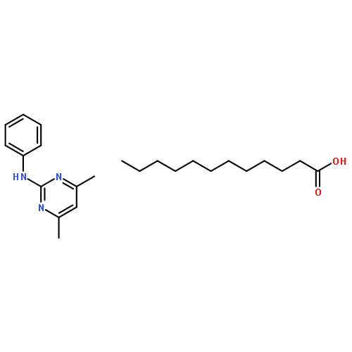 dodecanoic acid, compd. with 4,6-dimethyl-N-phenyl-2-pyrimidinamine (1:1)